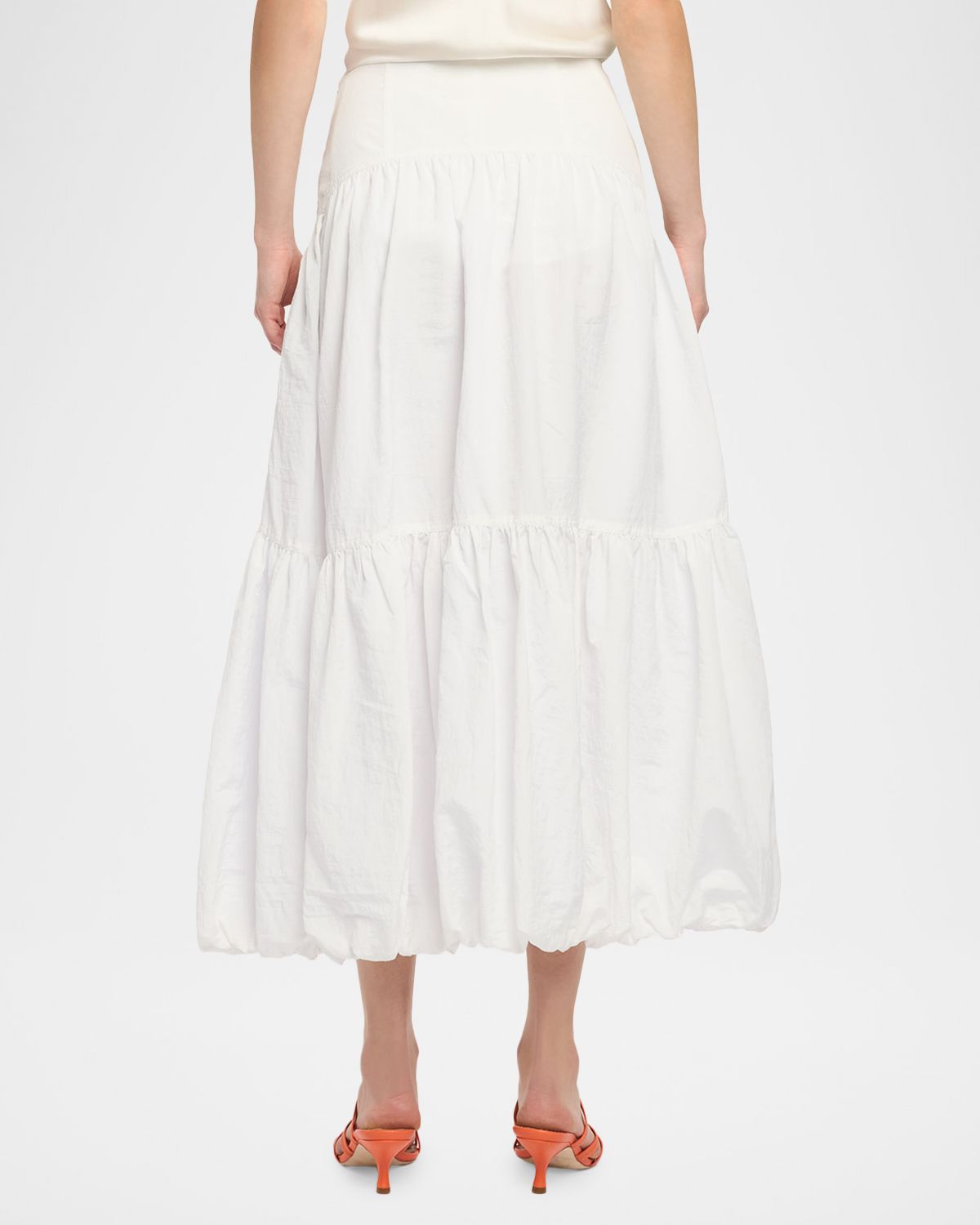 Cinq a Sept Blythe High-Waist Tiered Midi Skirt