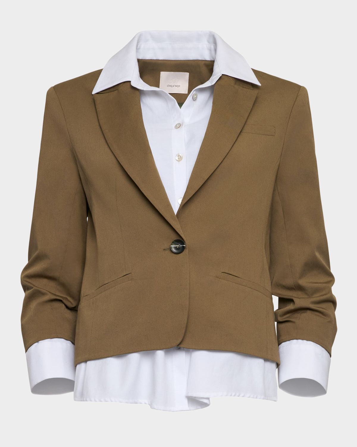 Cinq a Sept Peri Cropped Combo Jacket
