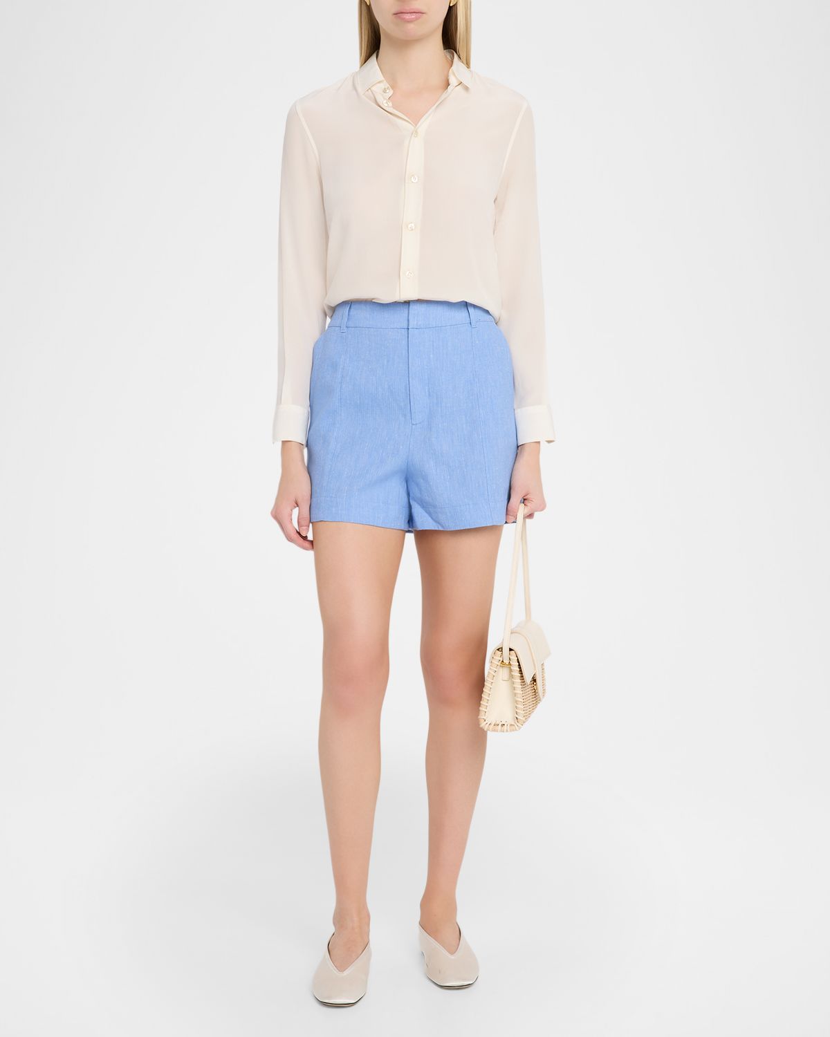 Cinq a Sept Tora Linen Suiting Shorts
