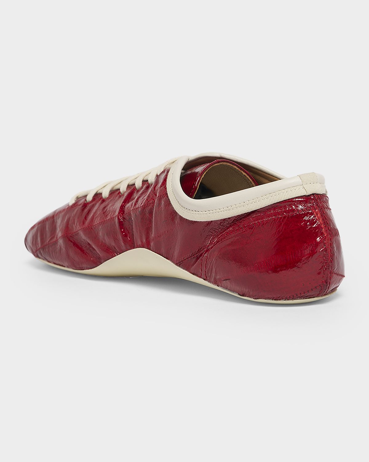 Dries Van Noten Leren Glossy Eel-Effect Leather Slim Sneakers | Thumbnail 4 Dries Van Noten Leren Glossy Eel-Effect Leather Slim Sneakers | Thumbnail 4