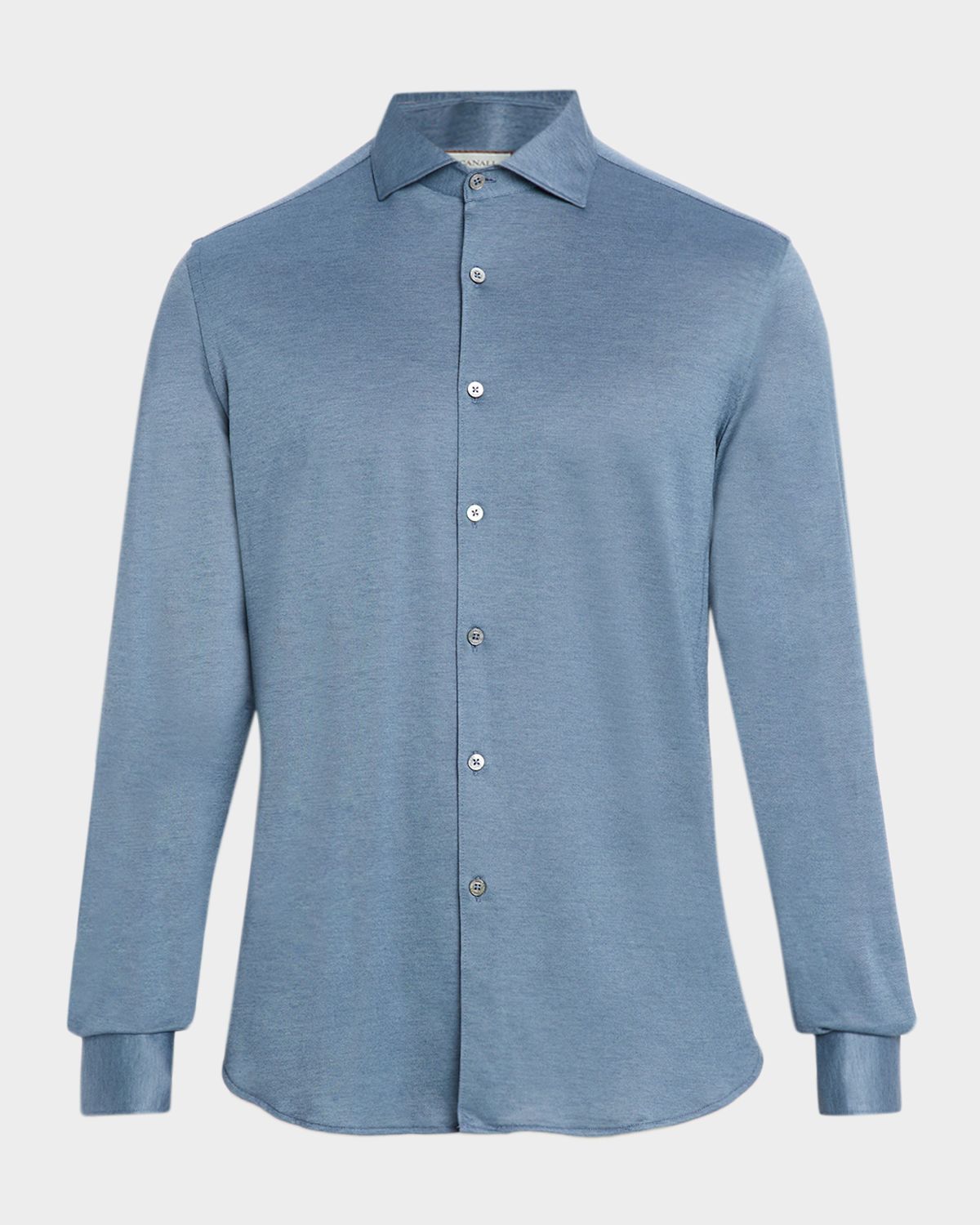 Canali Men 's Cotton and Lyocell Sport Shirt