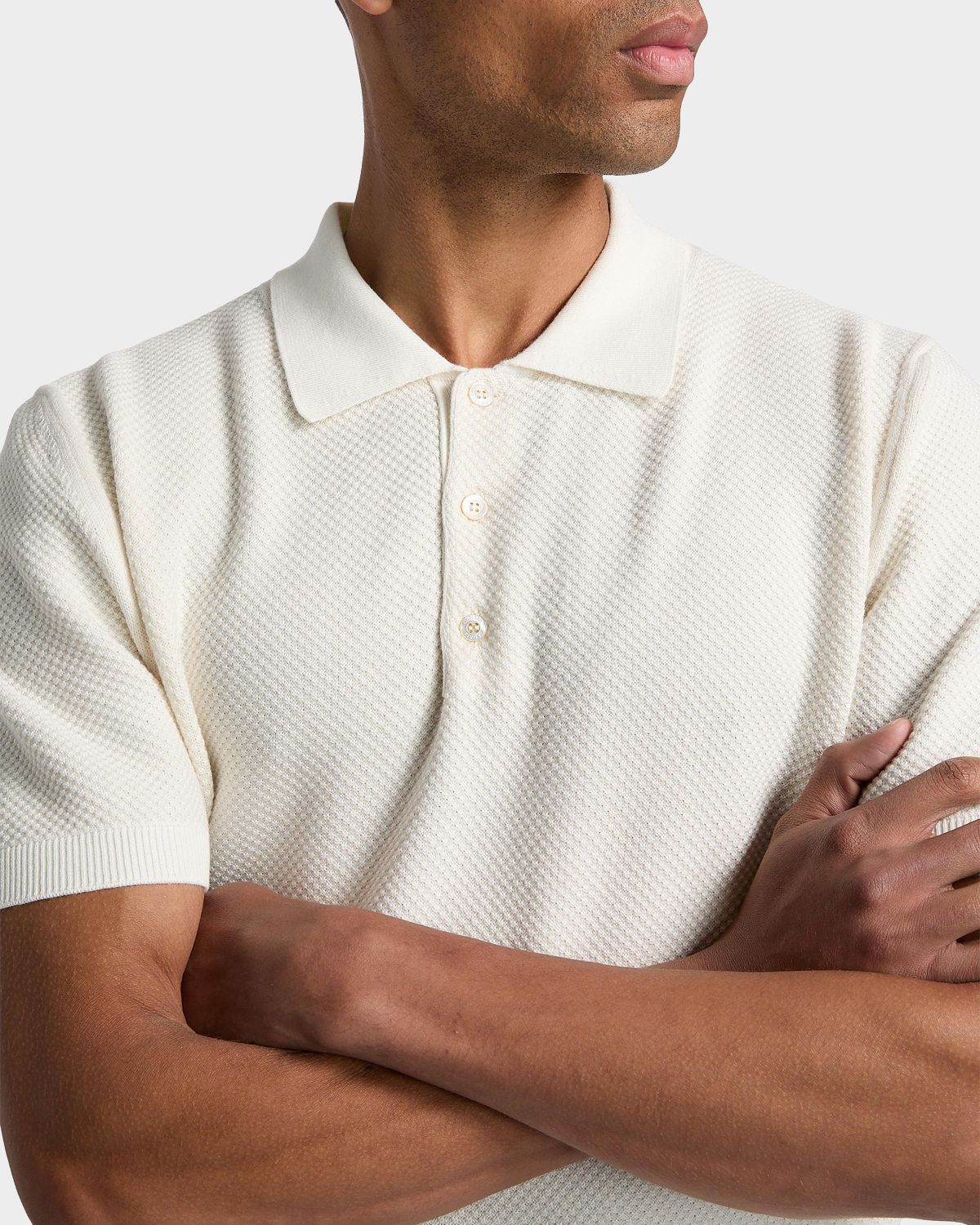 Canali Men 's Piqué-Stitch Cotton Polo Shirt | Thumbnail 5 Canali Men 's Piqué-Stitch Cotton Polo Shirt | Thumbnail 5