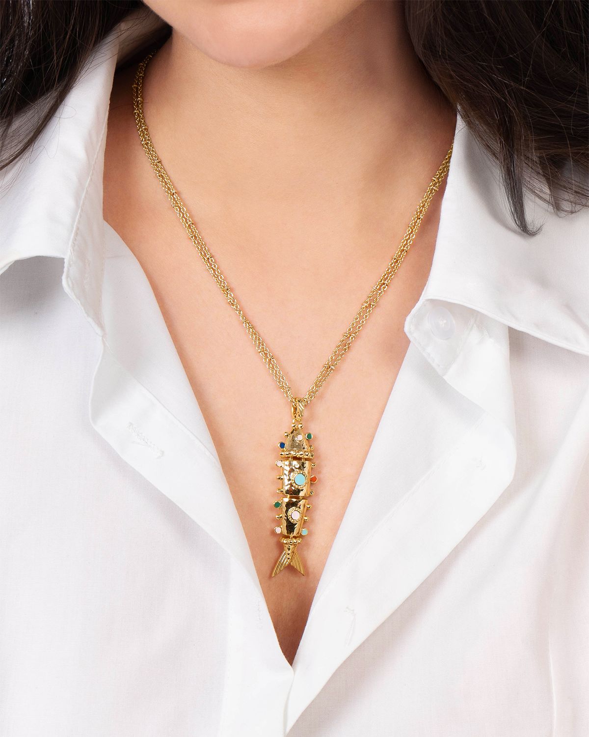 Anabel Aram Jewelry Milos Large Fish Charm