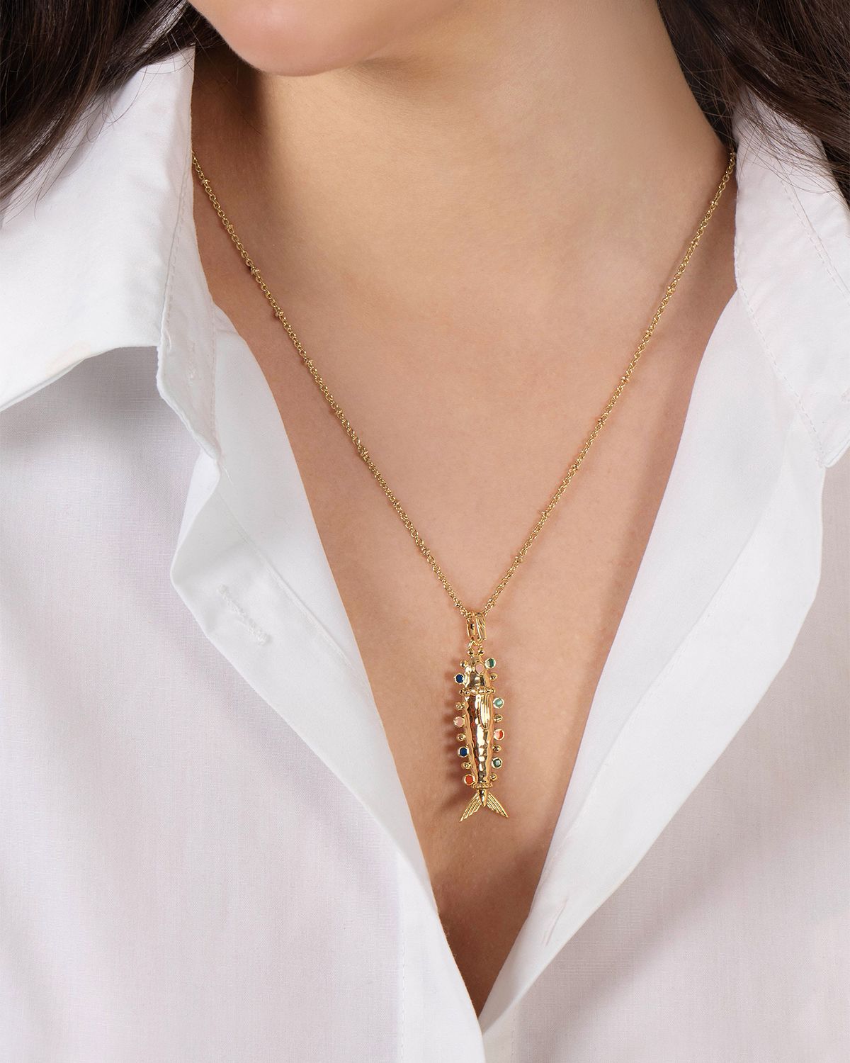 Anabel Aram Jewelry Milos Medium Fish Charm