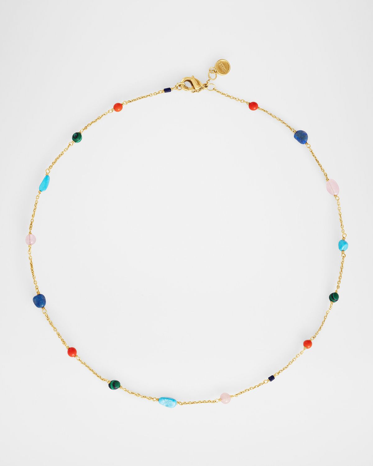 Anabel Aram Jewelry Milos Chain Necklace with Semiprecious Stones, 16"L