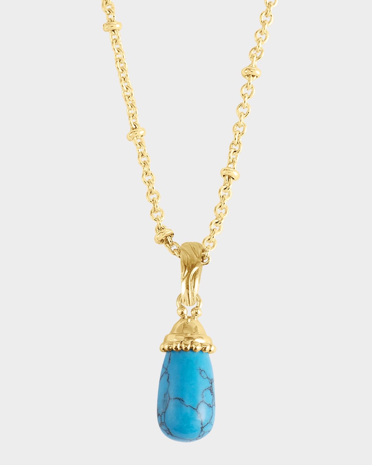 Anabel Aram Jewelry Milos Stone Drop Charm, Turquolse