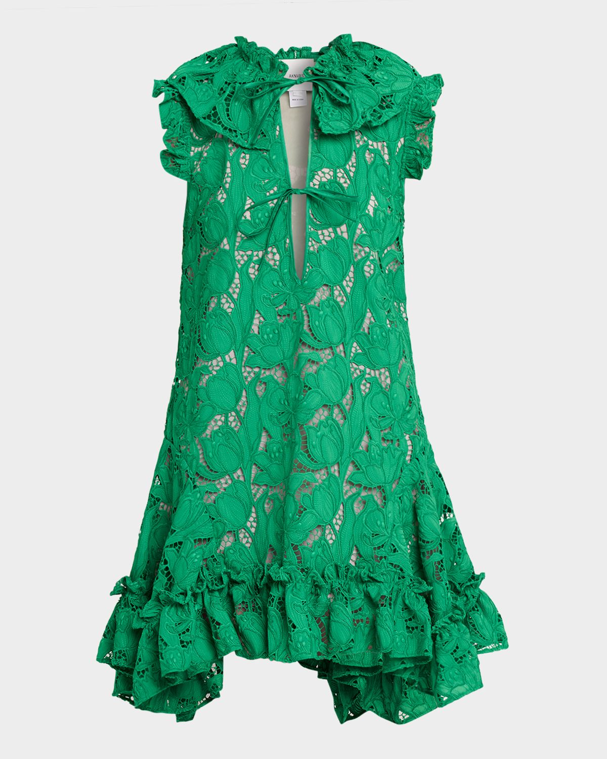 AKNVAS Nora Guipure Lace Mini Dress