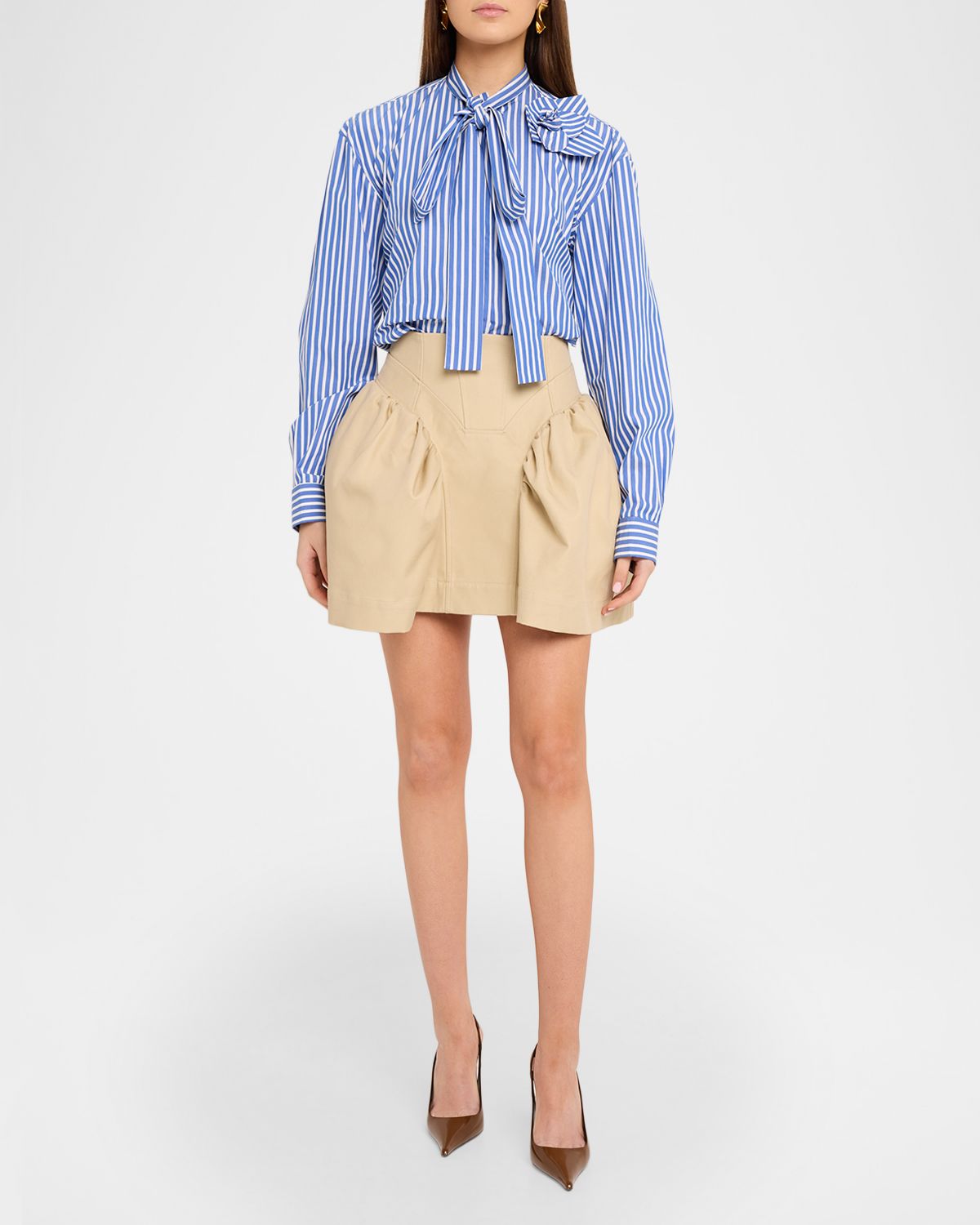 AKNVAS Flor Tied Poplin Shirt