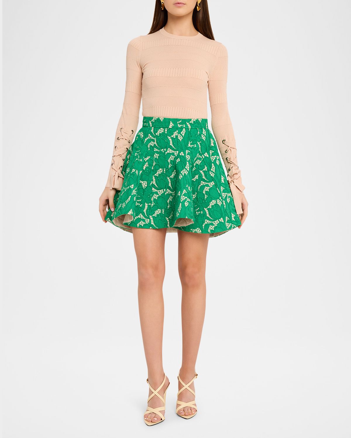 AKNVAS Kalle Guipure Lace Circle Skirt