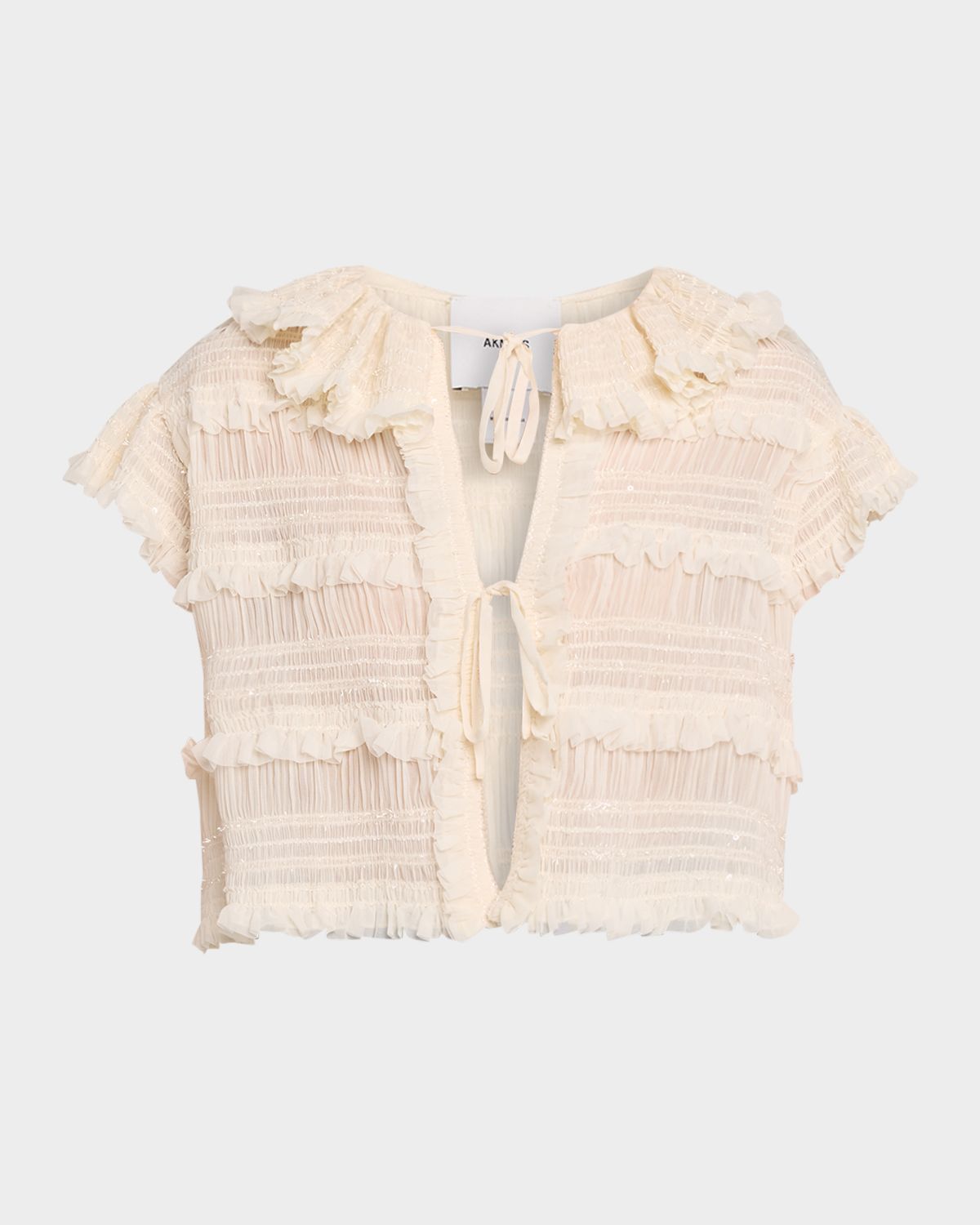 AKNVAS Audra Ruffled Tie-Front Blouse | Thumbnail 6