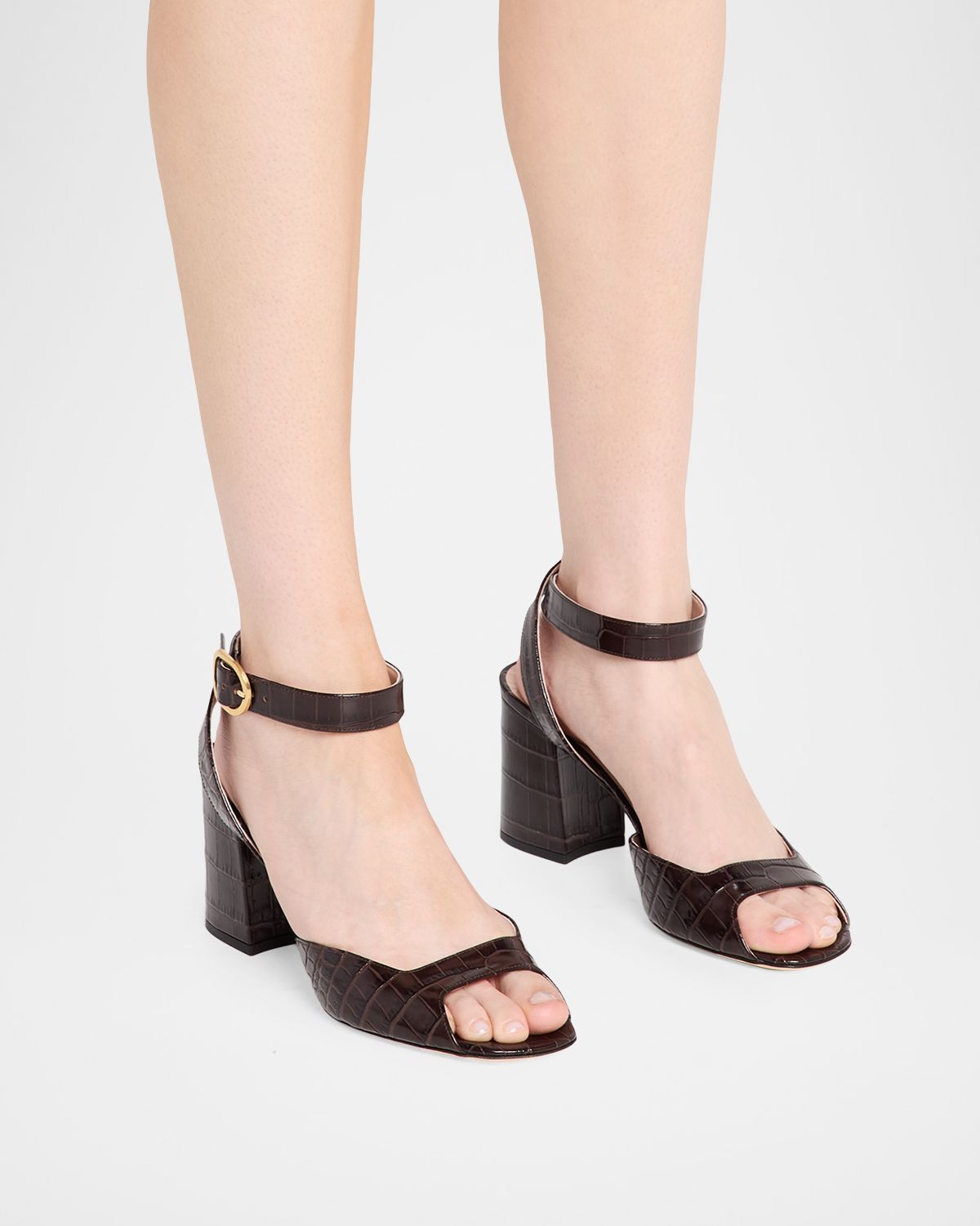 Valentino Garavani 75mm Fawcette Croc-Embossed Leather Sandals | Thumbnail 6 Valentino Garavani 75mm Fawcette Croc-Embossed Leather Sandals | Thumbnail 6
