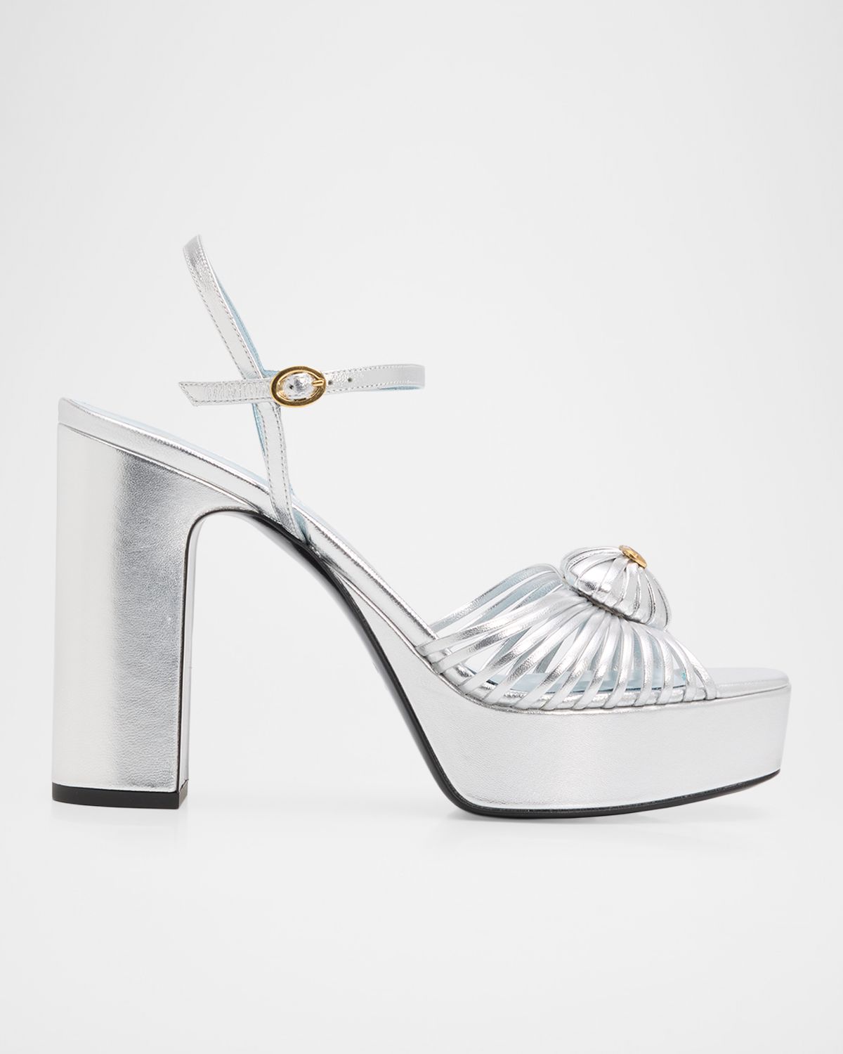 Valentino Garavani 115mm Coeur Royal Metallic Leather Platform Sandals | Thumbnail 7 Valentino Garavani 115mm Coeur Royal Metallic Leather Platform Sandals | Thumbnail 7