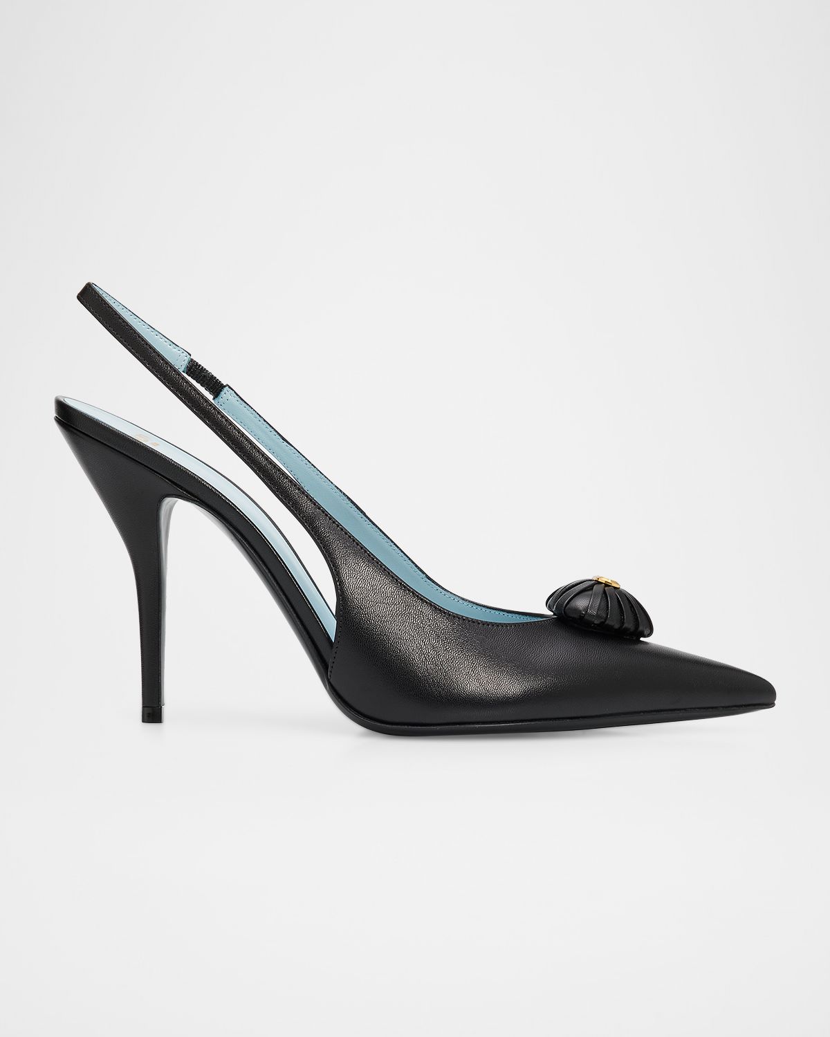 Valentino Garavani 100mm Coeur Royal Leather Slingback Pumps | Thumbnail 7 Valentino Garavani 100mm Coeur Royal Leather Slingback Pumps | Thumbnail 7