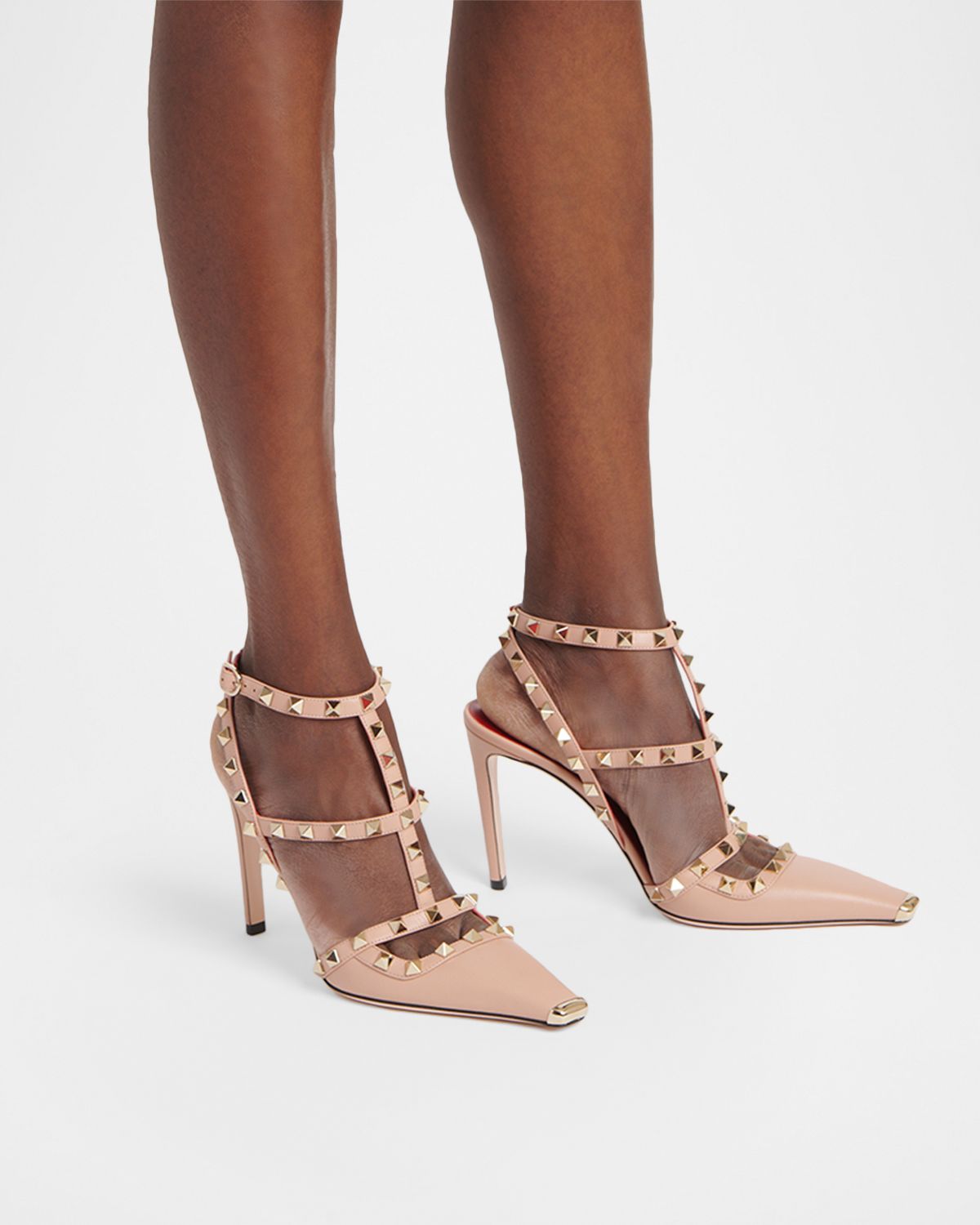 Valentino Garavani 100mm Rockstud Leather Ankle-Strap Pumps | Thumbnail 6 Valentino Garavani 100mm Rockstud Leather Ankle-Strap Pumps | Thumbnail 6