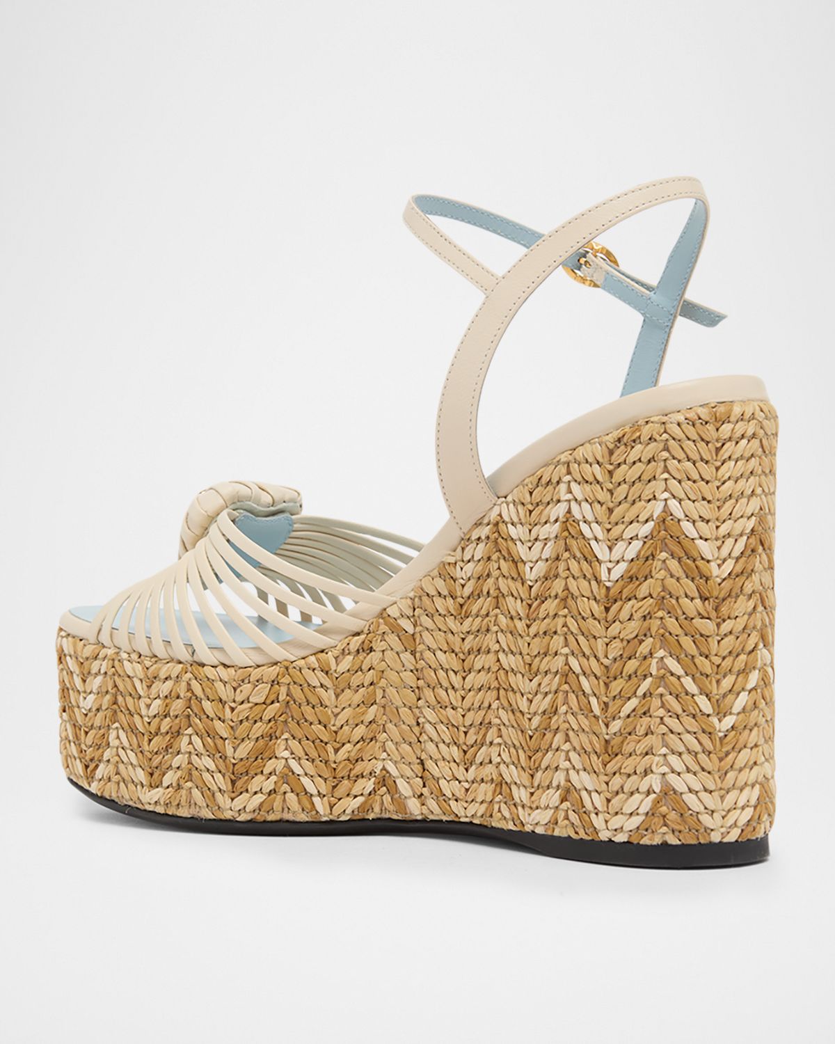Valentino Garavani 110mm Coeur Royal Leather Espadrille Wedge Sandals | Thumbnail 4 Valentino Garavani 110mm Coeur Royal Leather Espadrille Wedge Sandals | Thumbnail 4