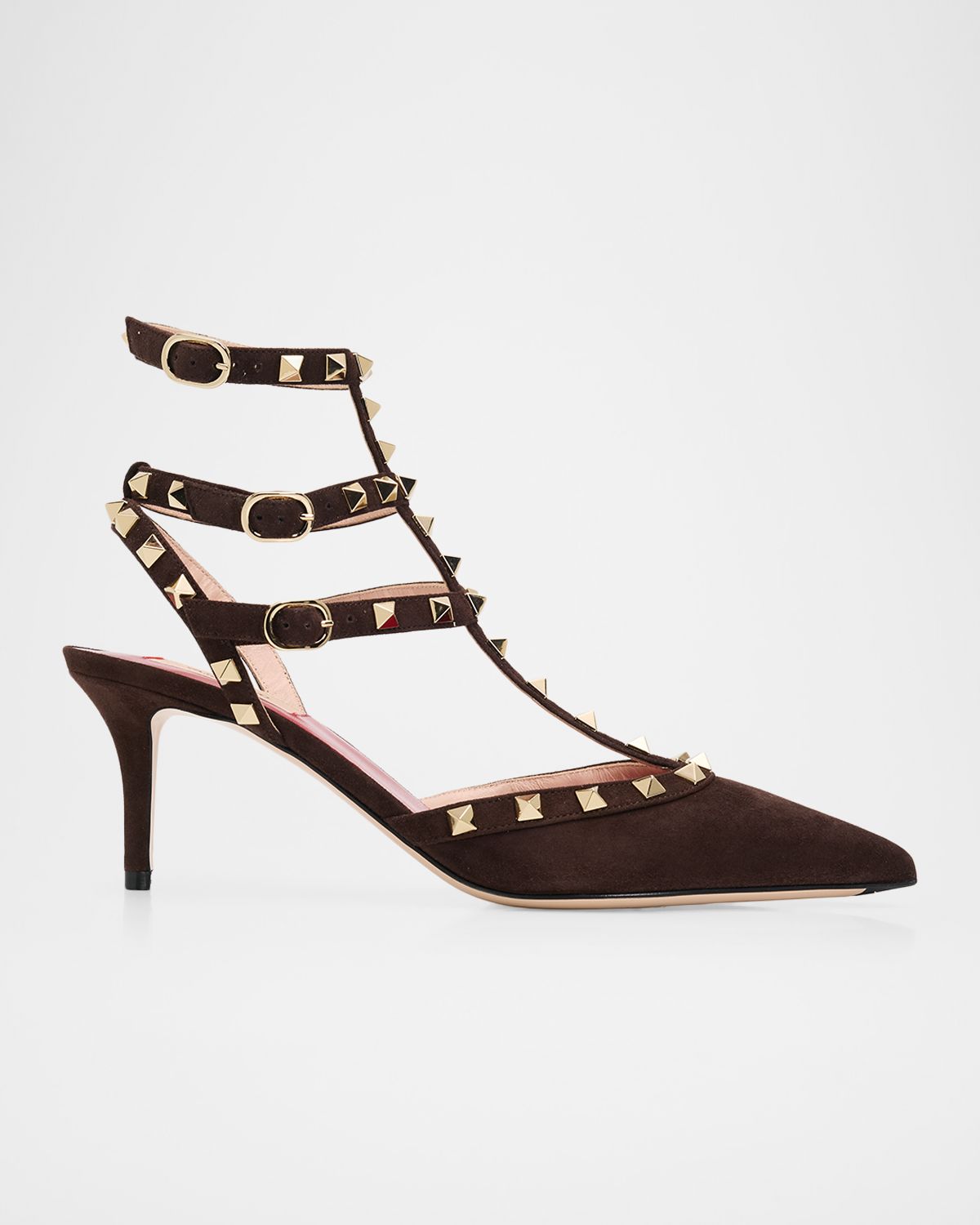 Valentino Garavani 65mm Rockstud Suede Ankle-Strap Pumps | Thumbnail 7