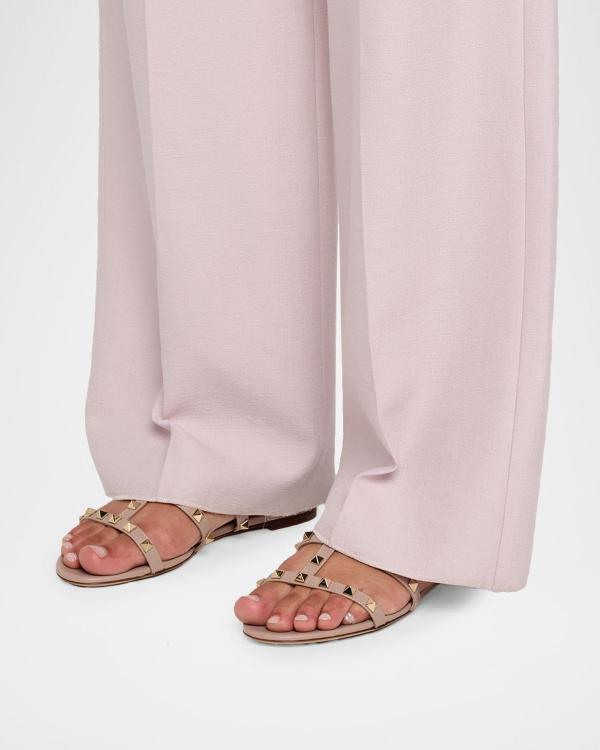Valentino Garavani Rockstud Leather Flat Slide Sandals | Thumbnail 6 Valentino Garavani Rockstud Leather Flat Slide Sandals | Thumbnail 6