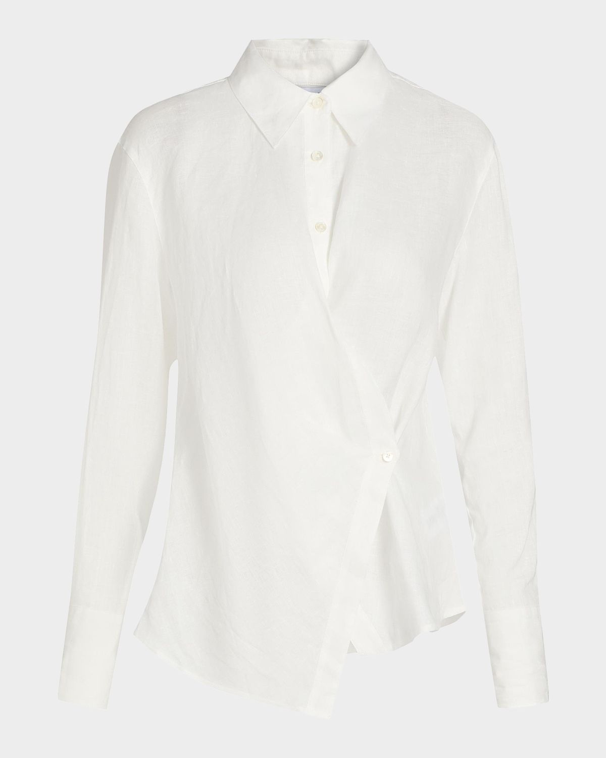Veronica Beard Perezzi Asymmetric Linen Shirt | Thumbnail 8