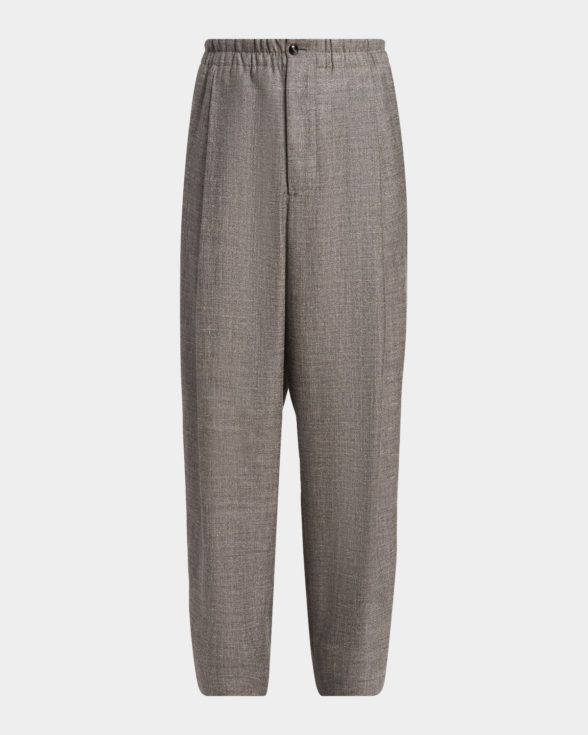 Giorgio Armani Men 's Silk, Linen and Wool Wide-Leg Trousers