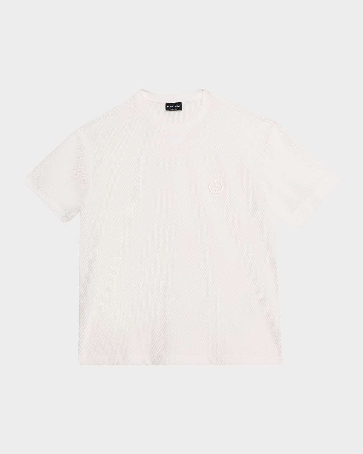 Giorgio Armani Men 's Mesh Rich-Stitch Crewneck T-Shirt