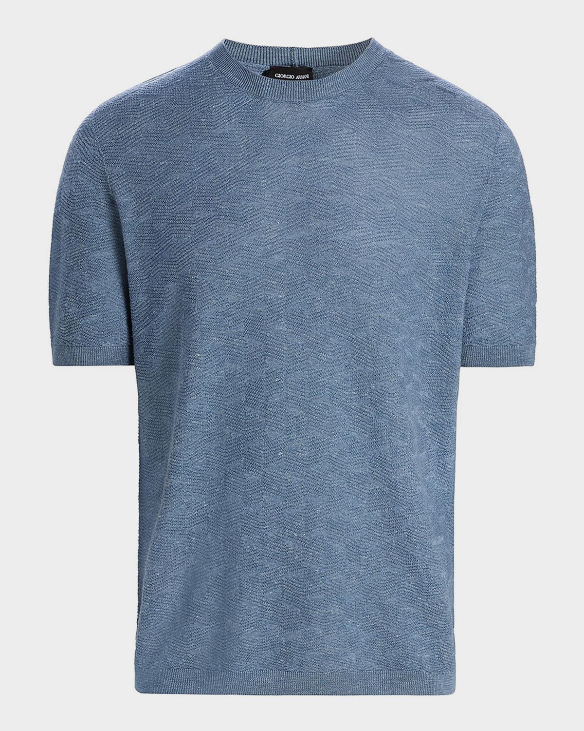 Giorgio Armani Men 's Cashmere, Hemp and Silk Short-Sleeve Sweater