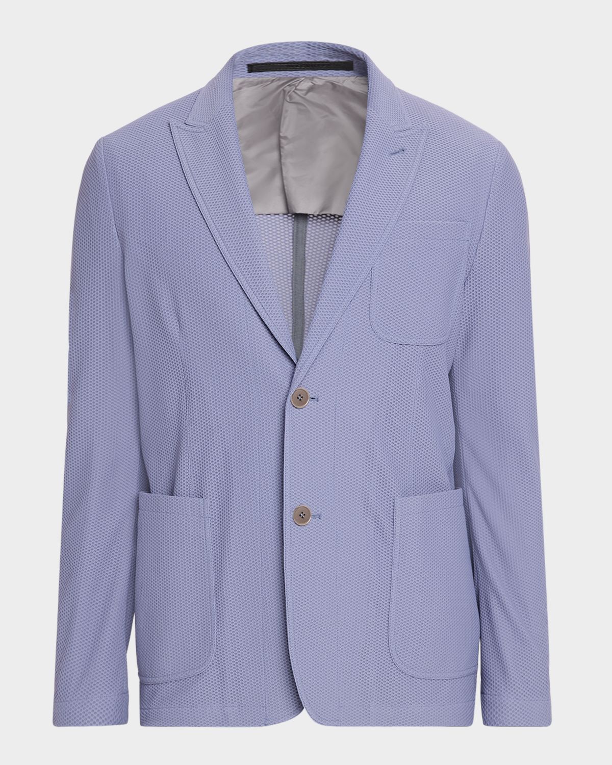 Giorgio Armani Men 's Nylon-Stretch Honeycomb Jacquard Blazer