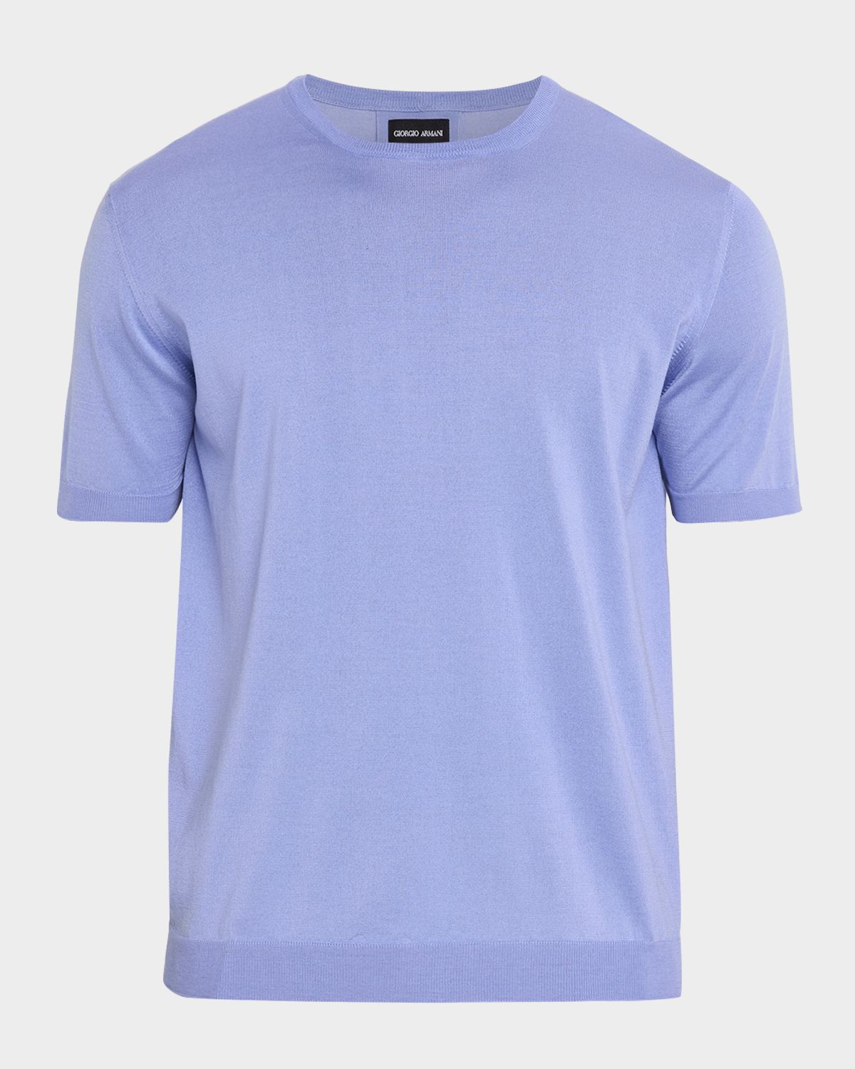 Giorgio Armani Men 's Cotton and Silk Short-Sleeve Crewneck Sweater