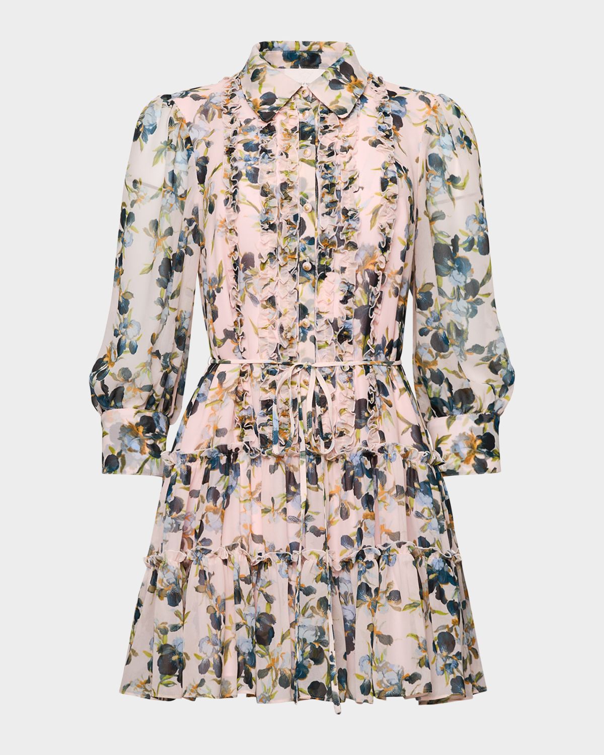 Cinq a Sept Trailing Iris Mini Shirtdress