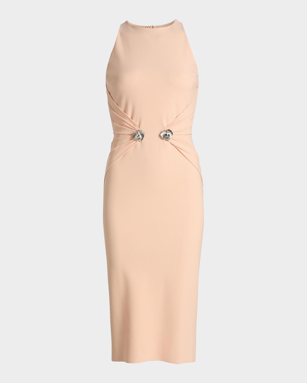 Chiara Boni La Petite Robe Nereo Sleeveless Embellished Midi Sheath Dress