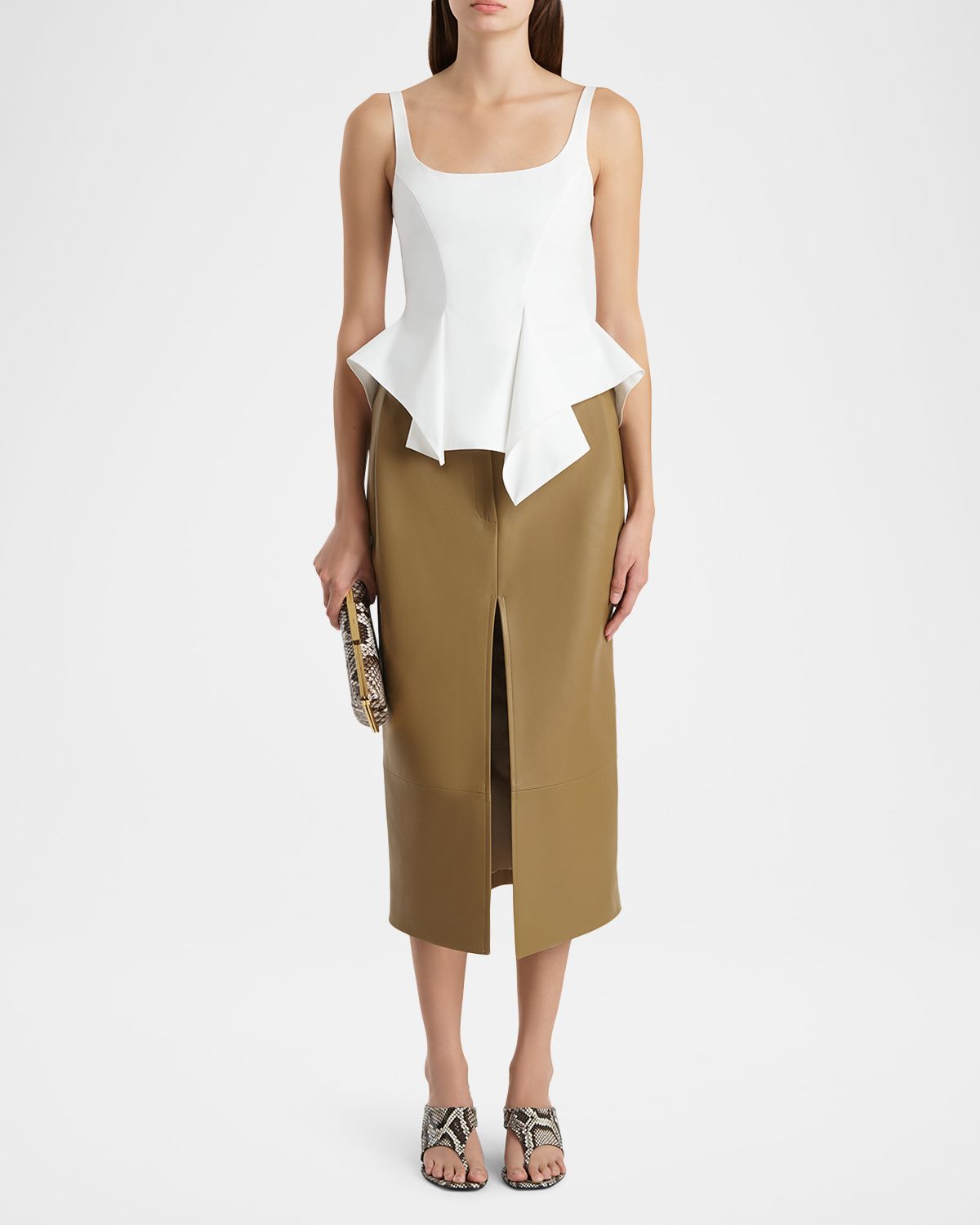 Khaite Loa Asymmetric Peplum Top