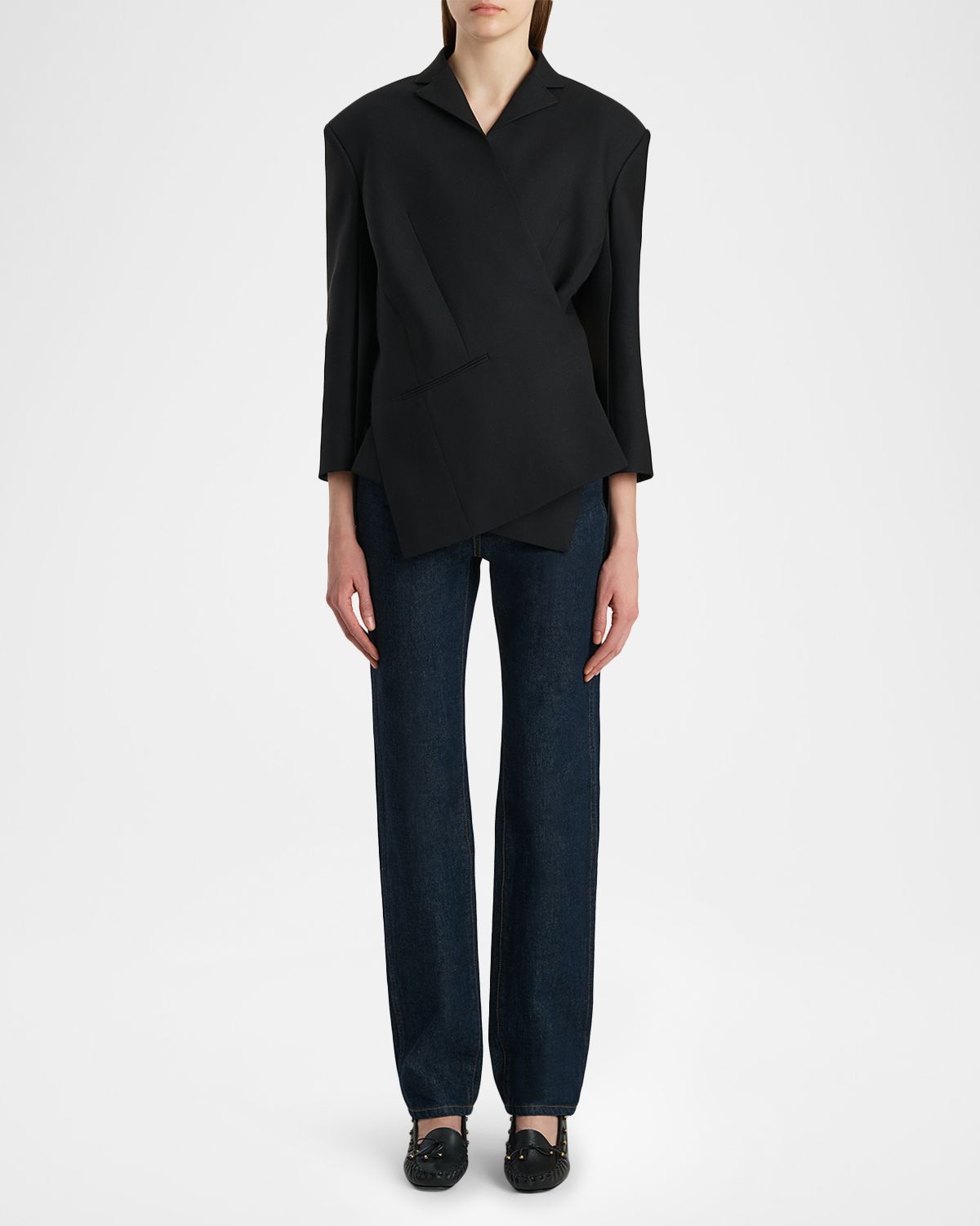 Khaite Palto Wrap Blazer Jacket