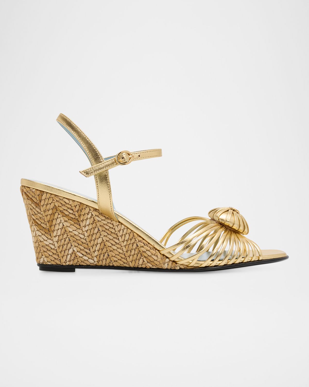 Valentino Garavani 70mm Coeur Royal Metallic Leather Wedge Sandals | Thumbnail 7 Valentino Garavani 70mm Coeur Royal Metallic Leather Wedge Sandals | Thumbnail 7