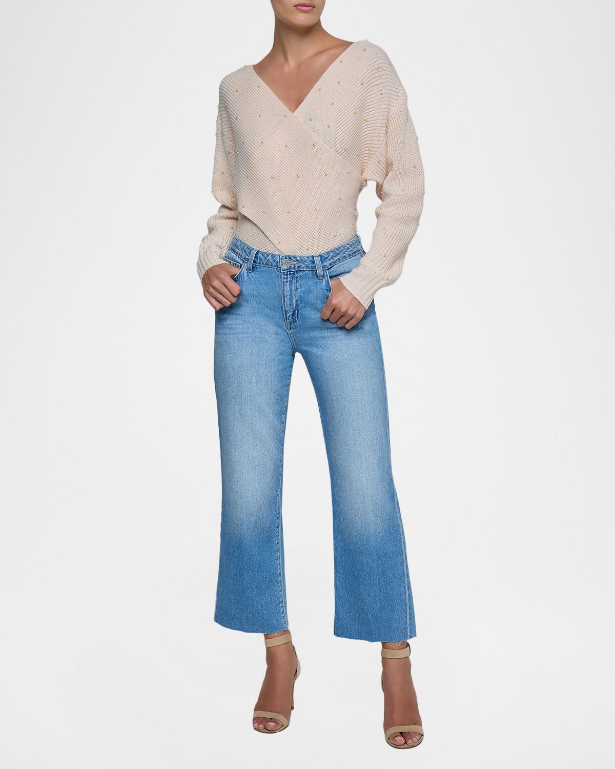 L 'Agence Wanda High-Rise Cropped Wide Jeans