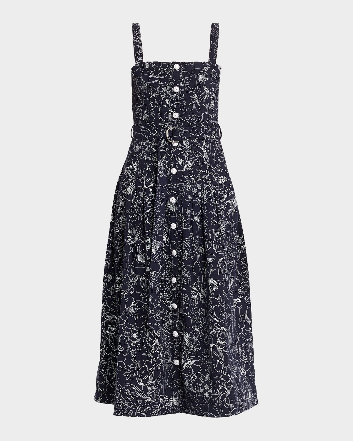 Cinq a Sept Branwen Garden Doodle Midi Dress
