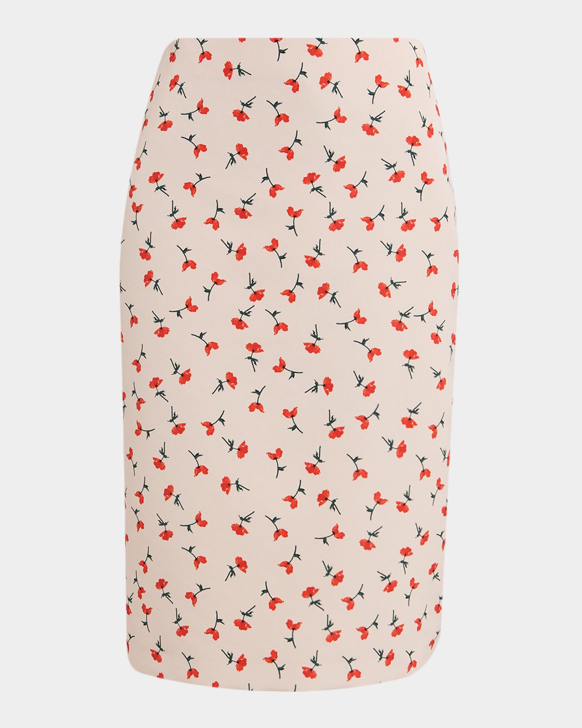 Jil Sander Poppy Floral Pencil Skirt