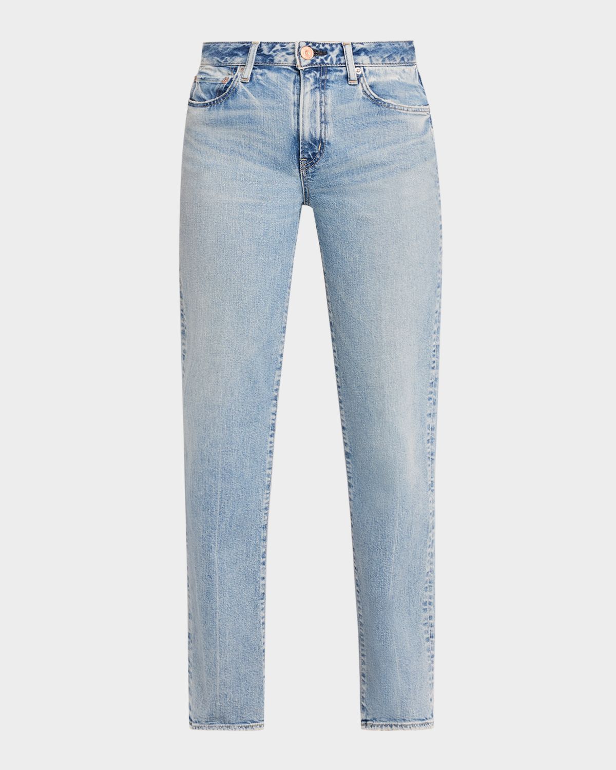 MOUSSY VINTAGE Kingston Tailored Straight Mid-Rise Jeans