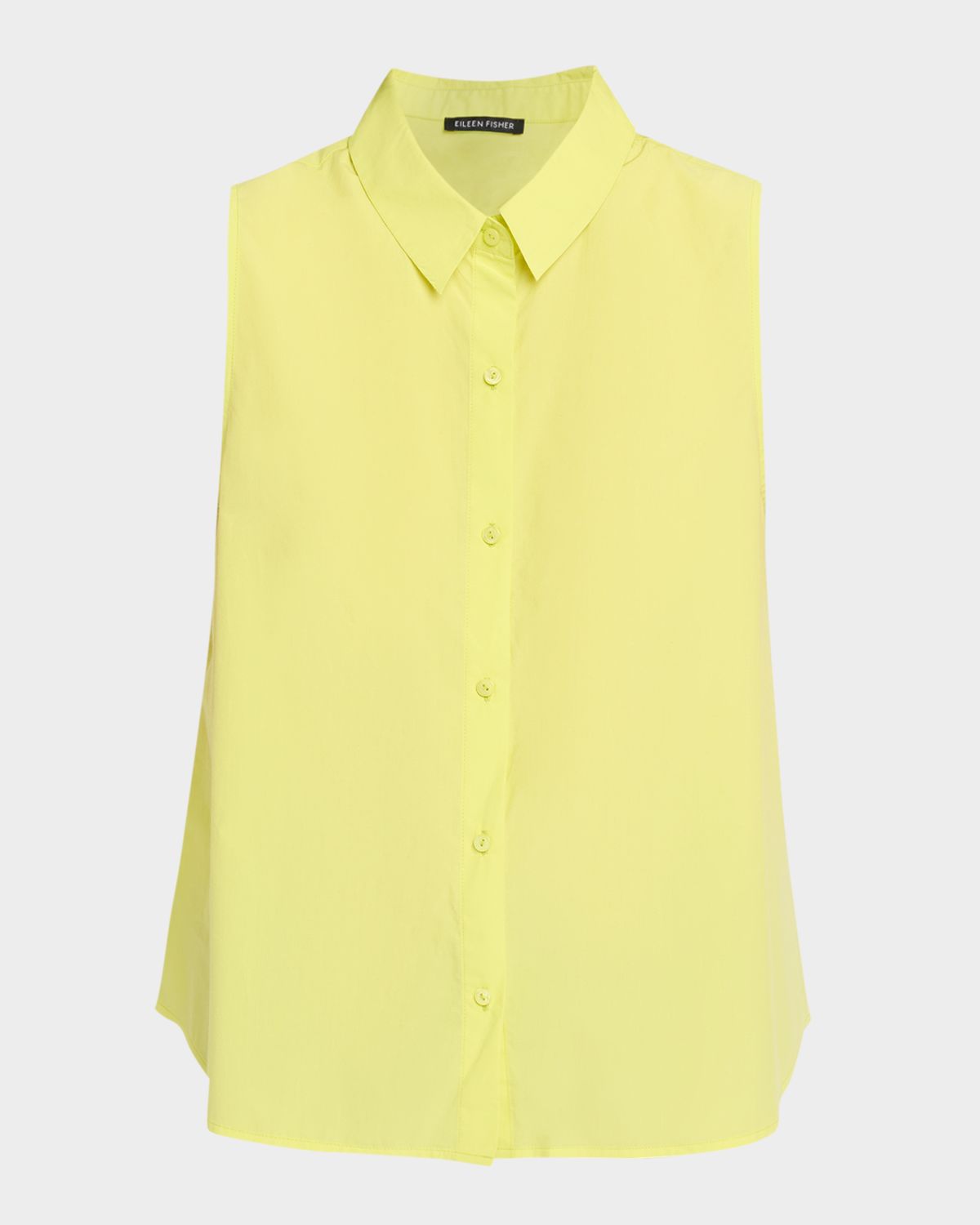 Eileen Fisher Sleeveless Organic Cotton Poplin Shirt