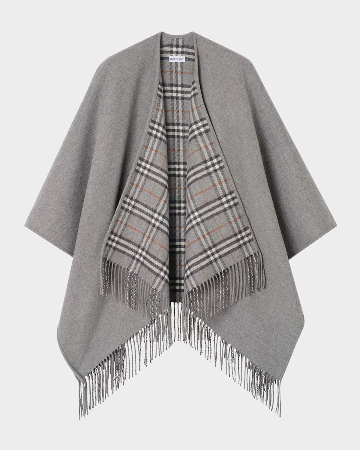 Burberry Reversible Check Wool Cape