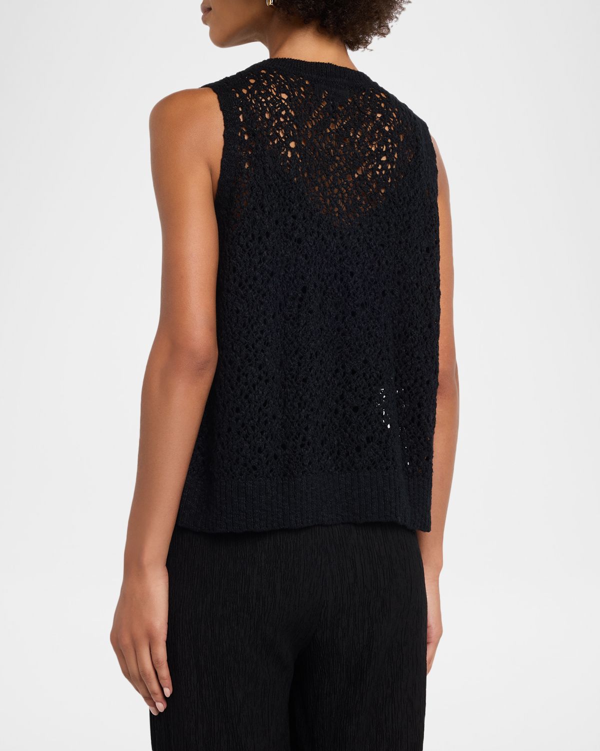 Eileen Fisher Slubby Organic Cotton Open-Knit Tank | Thumbnail 3 Eileen Fisher Slubby Organic Cotton Open-Knit Tank | Thumbnail 3