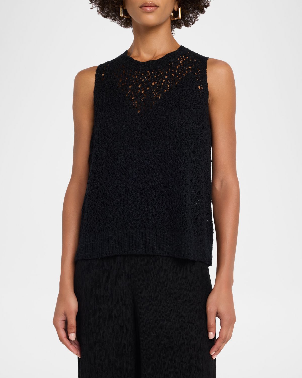 Eileen Fisher Slubby Organic Cotton Open-Knit Tank | Thumbnail 4 Eileen Fisher Slubby Organic Cotton Open-Knit Tank | Thumbnail 4