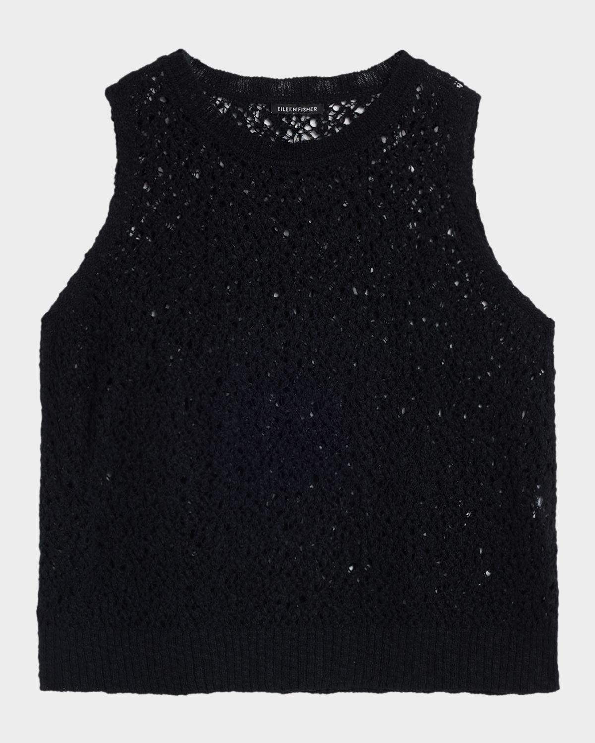 Eileen Fisher Slubby Organic Cotton Open-Knit Tank