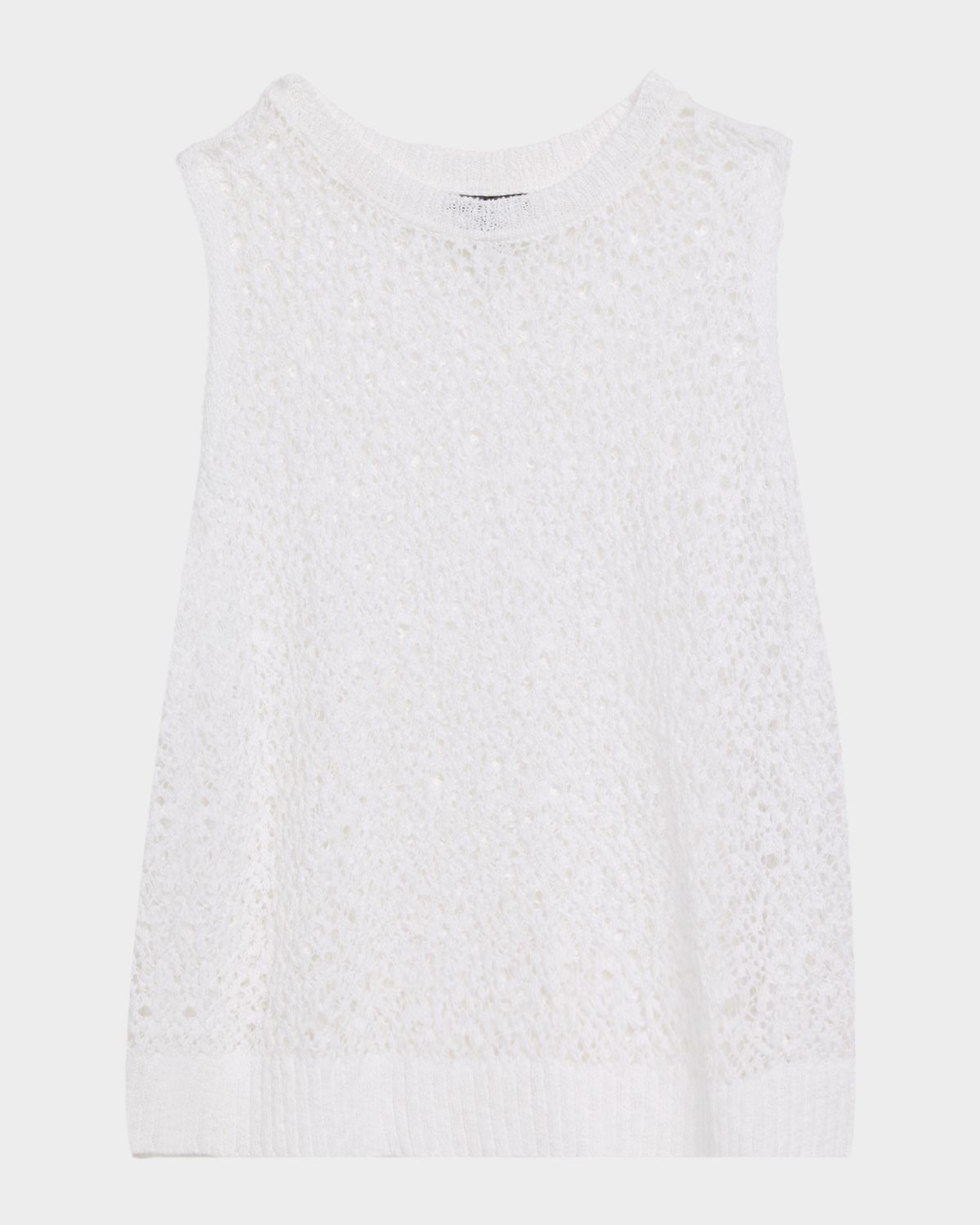 Eileen Fisher Slubby Organic Cotton Open-Knit Tank