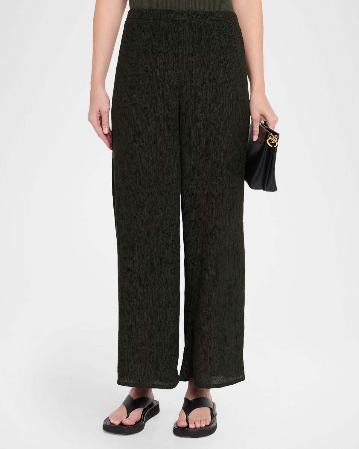 Eileen Fisher Crinkled Wide-Leg Ankle Pants | Thumbnail 4 Eileen Fisher Crinkled Wide-Leg Ankle Pants | Thumbnail 4