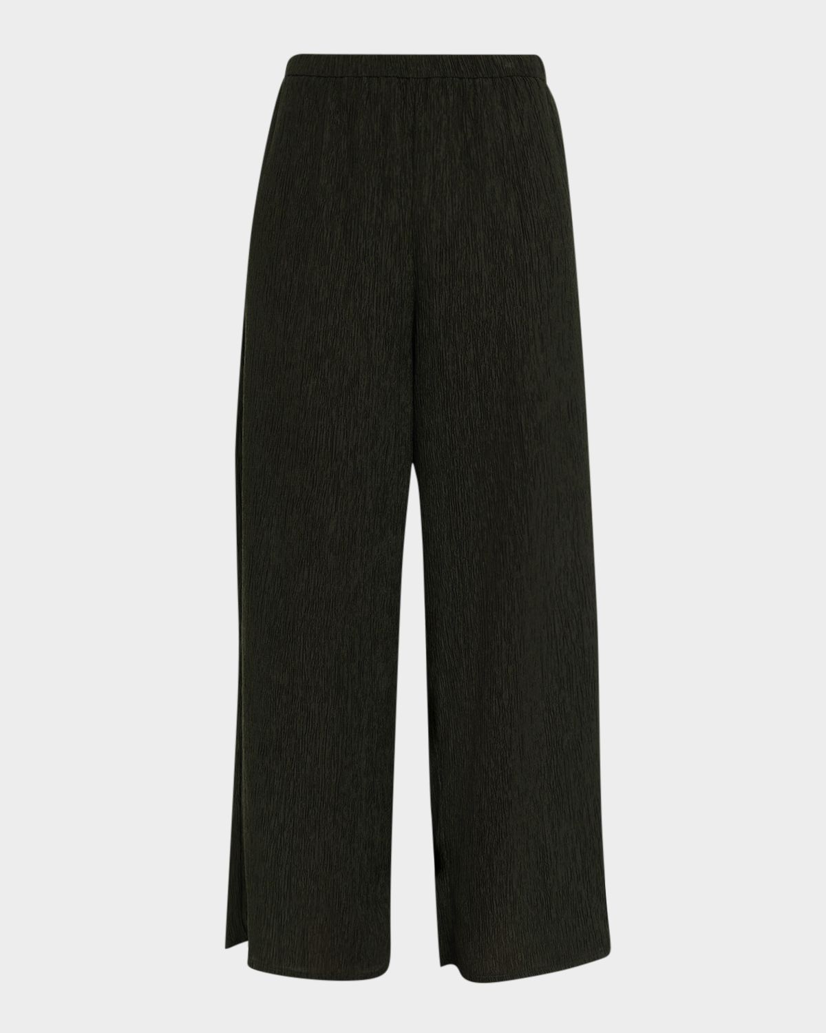 Eileen Fisher Crinkled Wide-Leg Ankle Pants