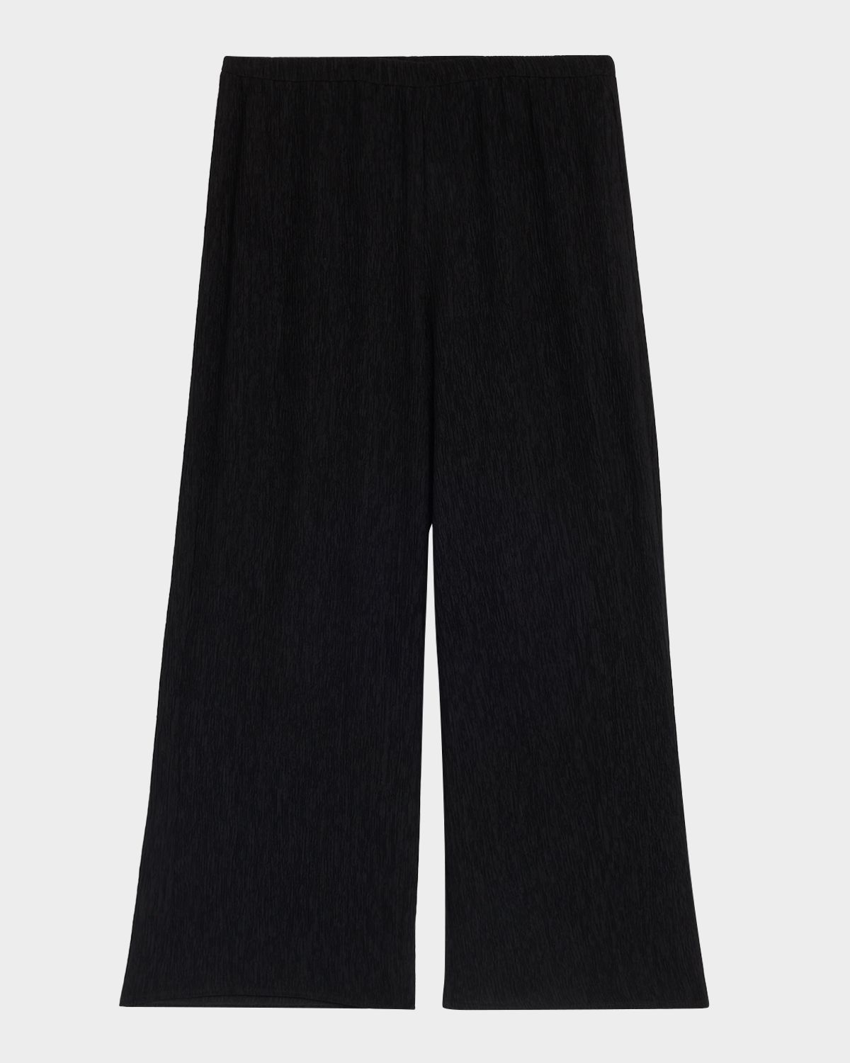 Eileen Fisher Crinkled Wide-Leg Ankle Pants