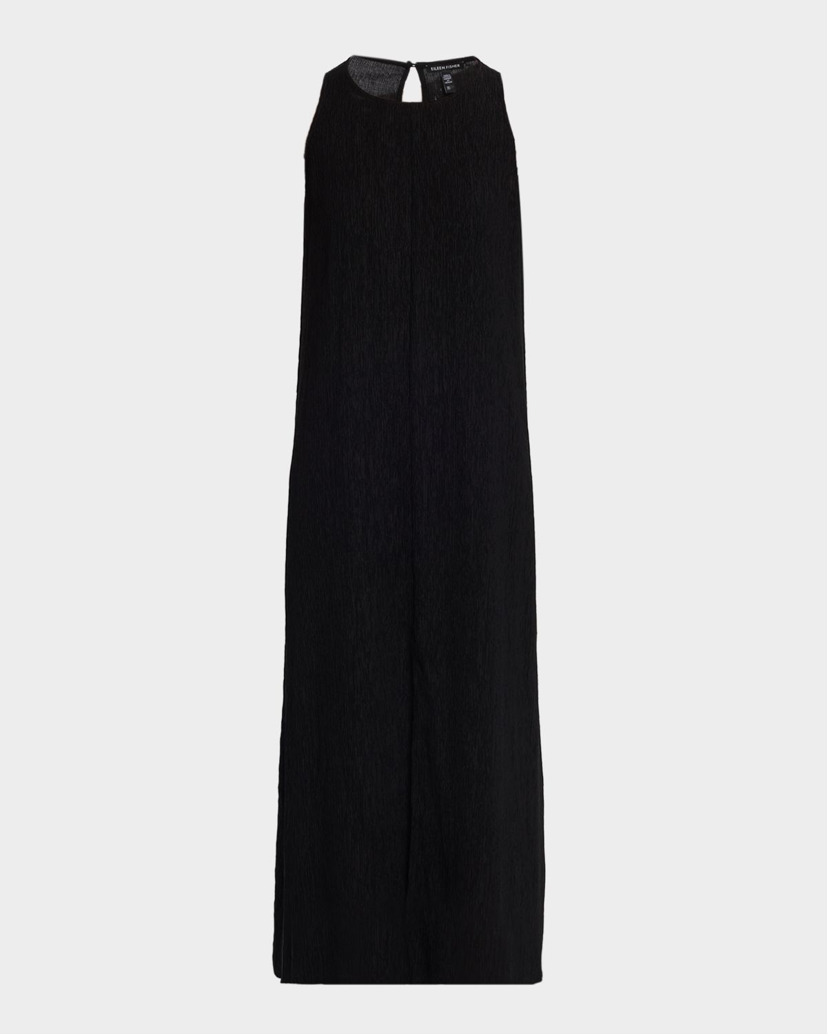 Eileen Fisher Sleeveless Crinkled Maxi Shift Dress