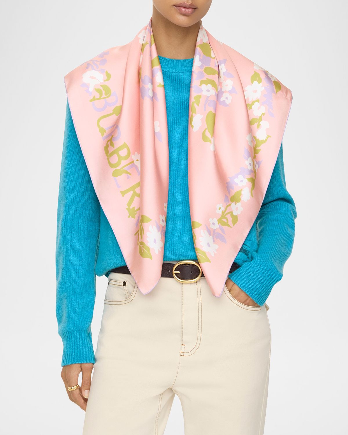 Burberry Floral EKD Silk Scarf