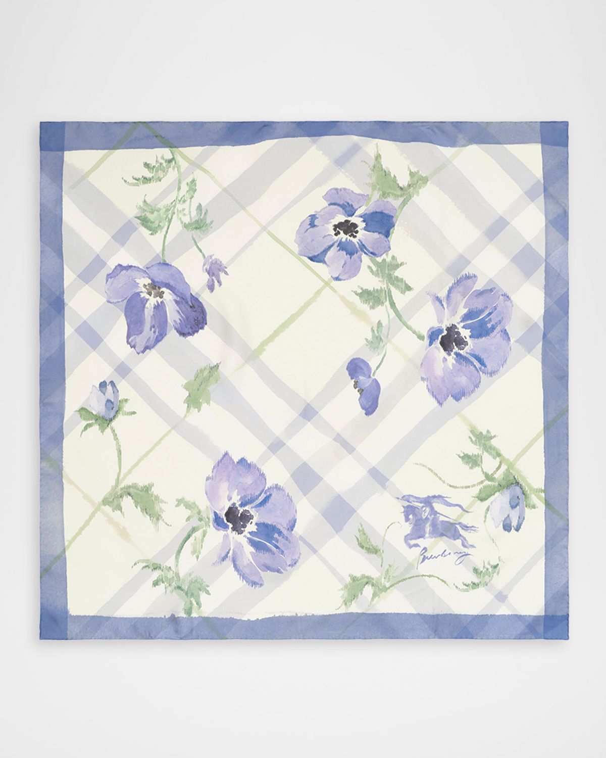 Burberry Watercolor Check Silk Scarf | Thumbnail 6