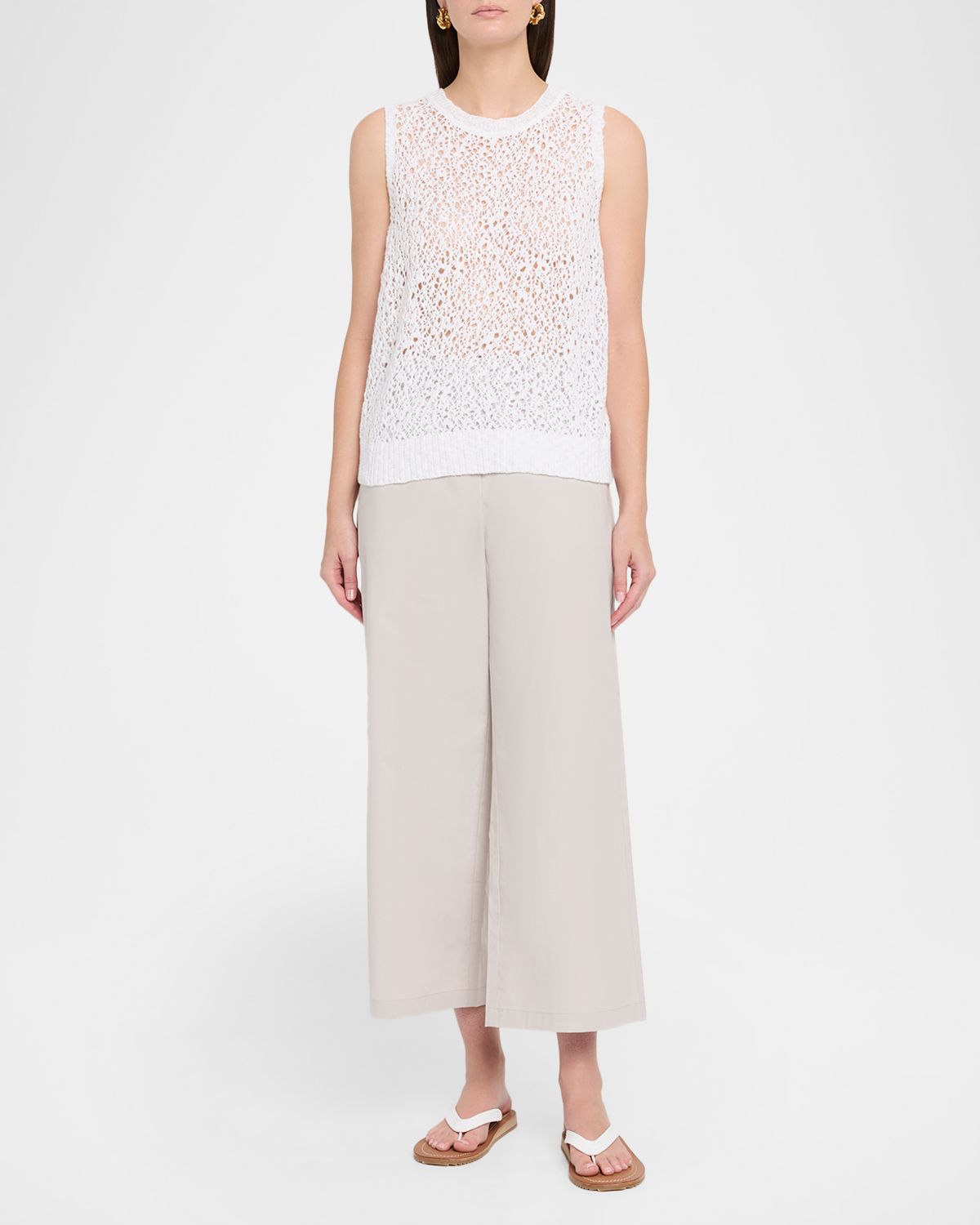 Eileen Fisher Seersucker Check Organic Cotton Pants | Thumbnail 2