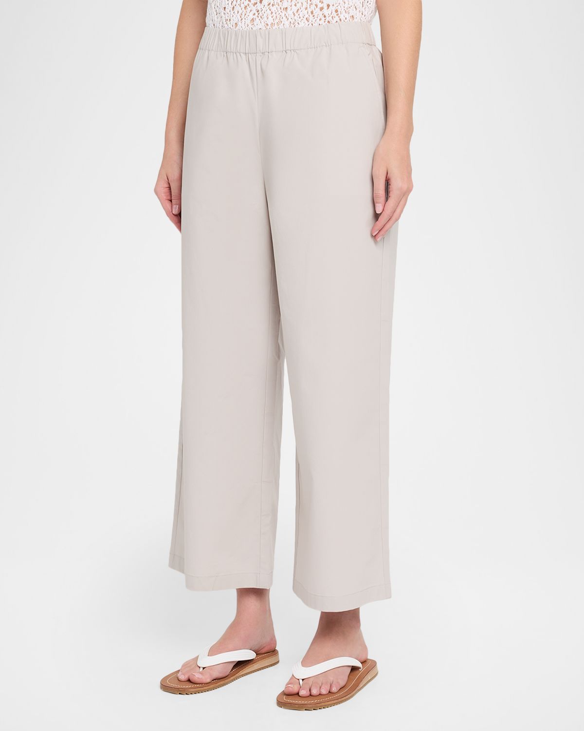 Eileen Fisher Seersucker Check Organic Cotton Pants | Thumbnail 4